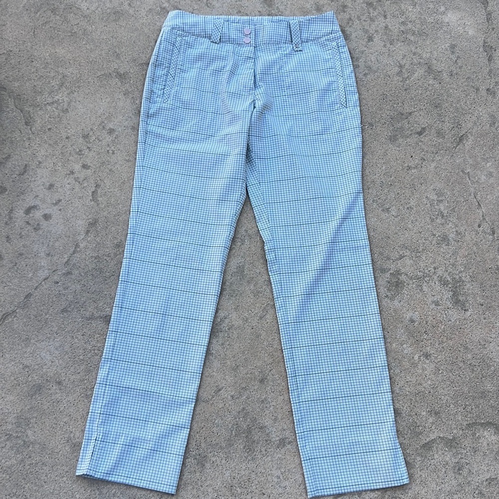 Nike Women's Grey Plaid Golf Trouser Pant Size 4